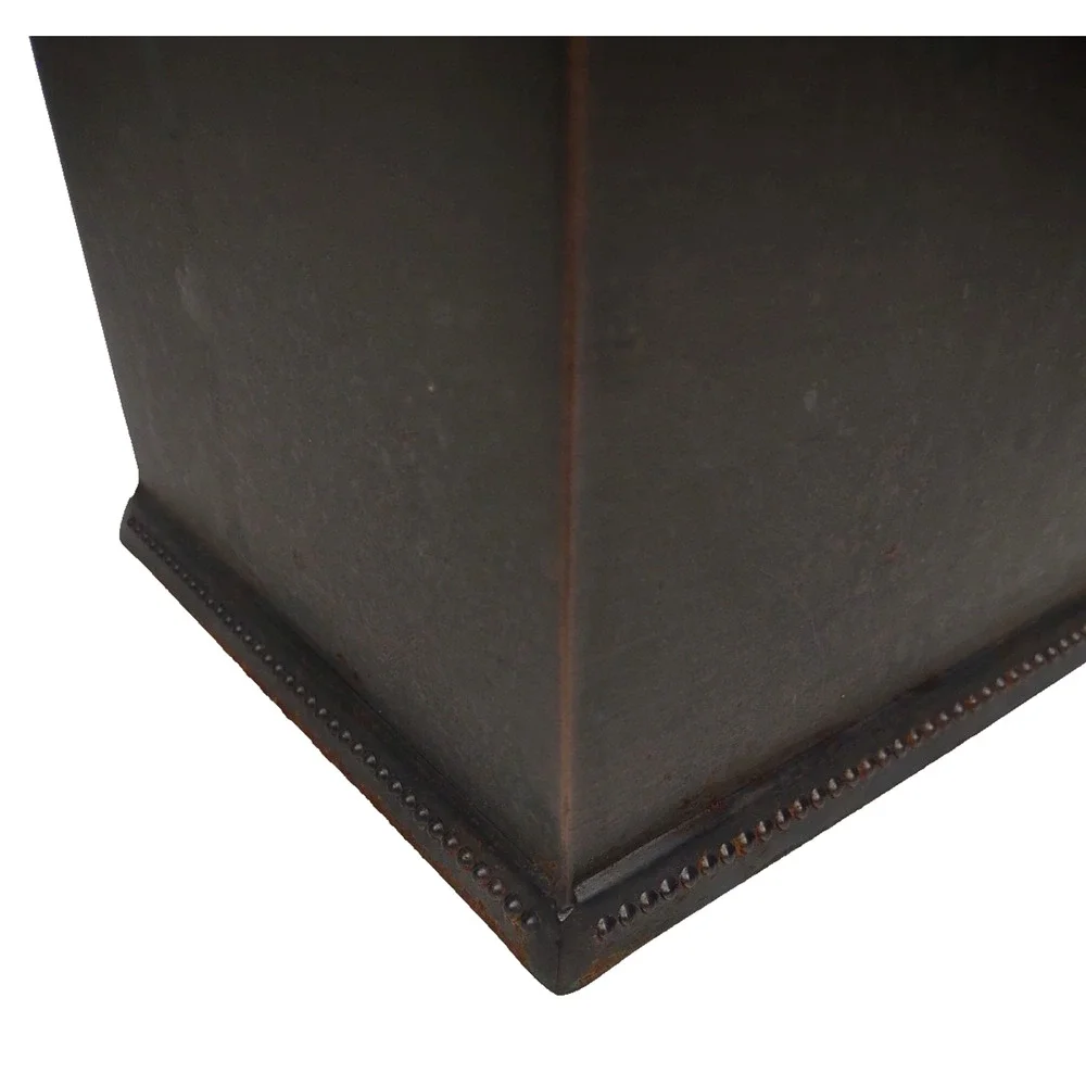 Brushed Bronze Dotted Metal Tissue Holder with Open Bottom Kleenex Box Cover 6